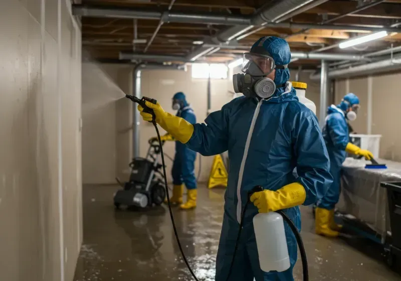 Basement Sanitization and Antimicrobial Treatment process in Saugerties, NY